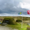 Zdjęcie z Norwegii - w pełni trawiaste domki - te tutaj "robią" za sklepiki