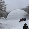 Zdjęcie ze Słowacji - Namioty w których znajdują się lodowe rzeźby na Hrebienoku