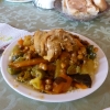 Zdjęcie z Maroka - chicken tajin - nie jest aż tak dobry jak wersje z wołowina czy koziną, ale w sumie smaczny