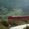 Zdjęcie ze Szwajcarii - pociąg z Tasch do Zermatt