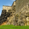 Zdjęcie z Niemiec - potężne mury (wraz ze skałami) Twierdzy Koenigstein
