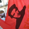 Zdjęcie z Meksyku - flagi strajkujących