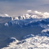 Zdjęcie z Zjednoczonych Emiratów Arabskich - podziwiamy potężne pasma gór Zagros (Iran) z okienka samolotu