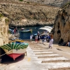 Zdjęcie z Malty - zejście do przystani, skąd rozpoczynamy krótki i bardzo przyjemny rejs wzdłuż skalnych ścian 