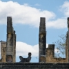 Zdjęcie z Meksyku - na szczycie Templo de los Guerreros znajduje się postać - Chac-Mooli