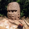 Zdjęcie z Meksyku - wielka Olmecka Głowa, tzw. Młody Wojownik