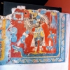 Zdjęcie z Meksyku - fragmenty ścian z tynkiem i oryginalnymi wymalowaniami