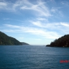 Zdjęcie z Nowej Zelandii - Ujscie fiordu do morza...