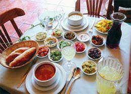 Przystawki w egipskiej restauracji