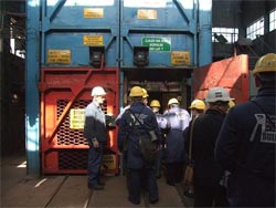 Szyb zwożący zwiedzających