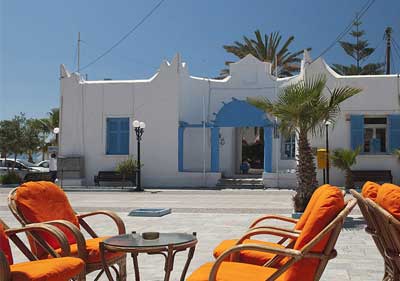 Widok z lokalnej knajpki w miejscowości Kardamena