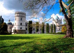 Widok na zamek od strony parku