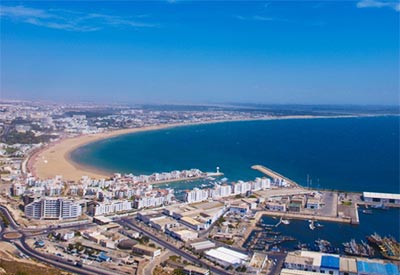 Widok na Agadir. Widok na Agadir.