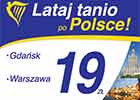 Ryanair proponuje loty po Polsce od 19 zł