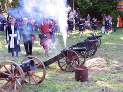 Turniej rycerski na zamku w Dębnie