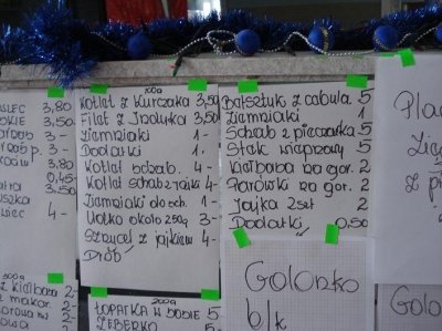 Zdjęcie z Polski - Menu restauracji dworc.
