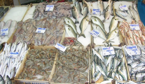 Zdjęcie z Grecji - na targu Modiano