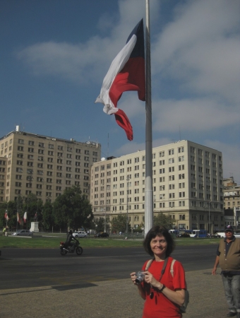 Zdjęcie z Chile - Z gigantyczną flagą Chile