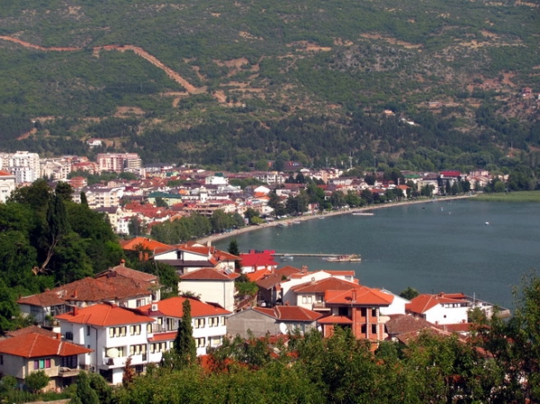 Zdjęcie z Macedonii - Widok na Ochrydę spod twierdzy.