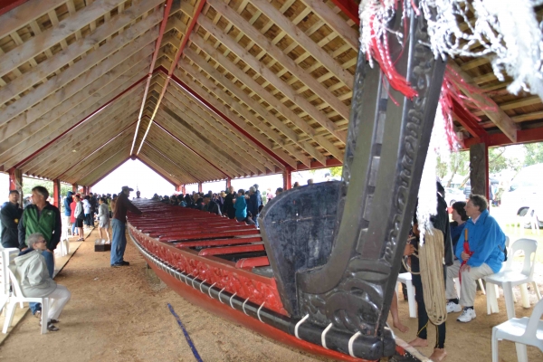 Zdjęcie z Nowej Zelandii - Waitangi Treaty Ground - najwieksza z maoryskich lodzi waki