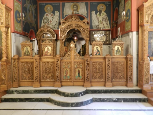 Zdjęcie z Grecji - Wewnątrz kościółka św. Praksewii.