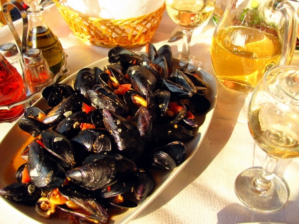 Zdjęcie z Albanii - Ksamil - smakowita kolacja.