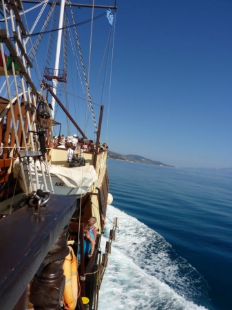 Zdjęcie z Grecji - Widoczek na Zakynthos z naszej łajby