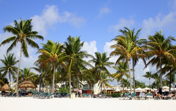 Zdjęcie z Meksyku - plaza w Tulum