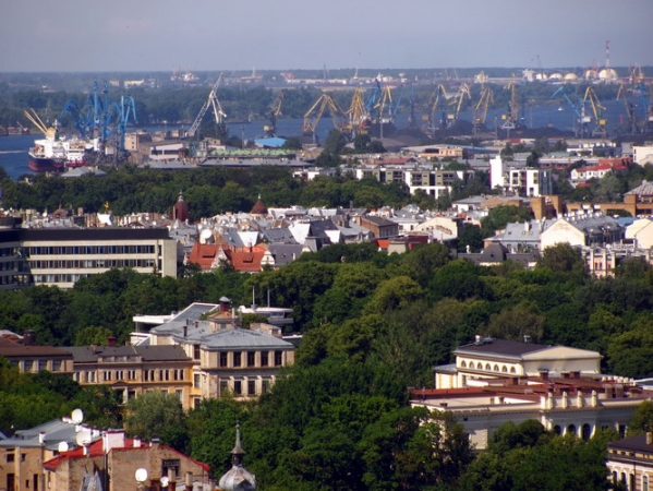 Zdjęcie z Łotwy - Ryga - widok z wieży kościoła Św. Piotra.