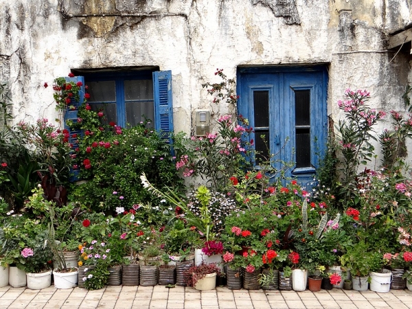 Zdjęcie z Grecji - Paleochora. Dom w kwiatach. Nie było nikogo, kto by się tu nie zatrzymał.