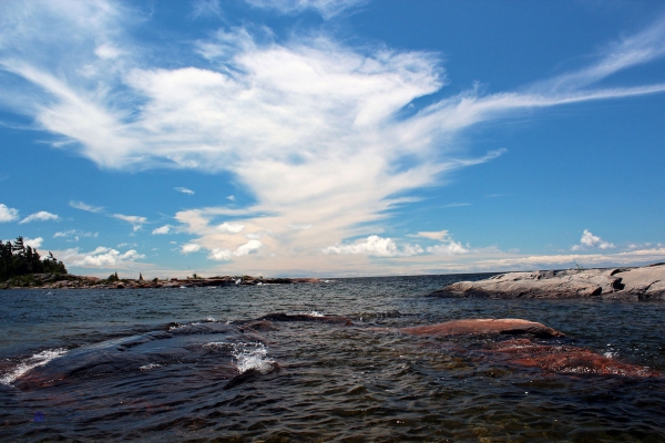 Zdjęcie z Kanady - Zdradliwe skały na zatoce Georgian Bay, Ontario