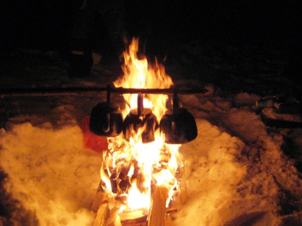 Zdjęcie z Finlandii - nocna wyprawa na skuterach śnieżnych