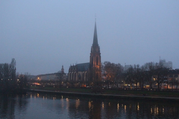 Zdjęcie z Niemiec - Widok na miasto z mostu nad Menem