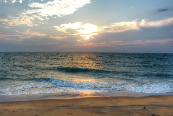 Zdjęcie ze Sri Lanki - wieczorem docieramy w końcu na plażę:)