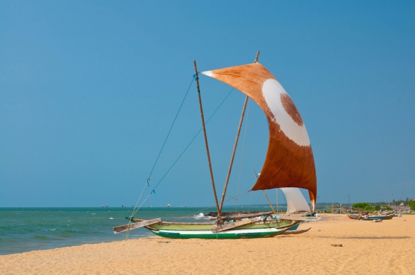 Zdjęcie ze Sri Lanki - tradycyjna rybacka łódź