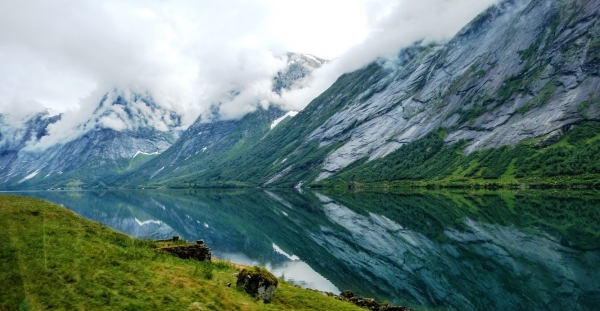 Zdjęcie z Norwegii - karmienie fiordów nad Kjosnesfjorden:)