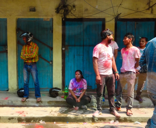 Zdjęcie z Nepalu - holi festival - Katmandu