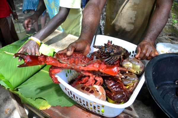Zdjęcie z Vanuatu - Owoce Morza oferowane przez tubylcow po zawrotnych cenach :)