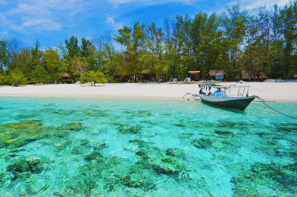 Zdjęcie z Indonezji - rozowa plaza na Lombok