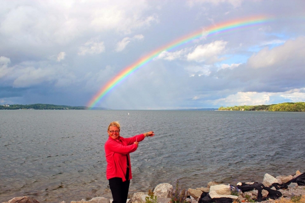 Zdjęcie z Kanady - Tęcza na zatoce Kempenfelt Bay w mieście Barrie