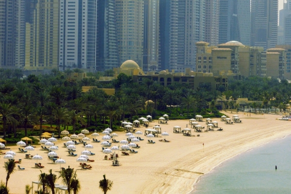 Zdjęcie z Zjednoczonych Emiratów Arabskich - dubajskie plaże od strony Palm Jumeirah