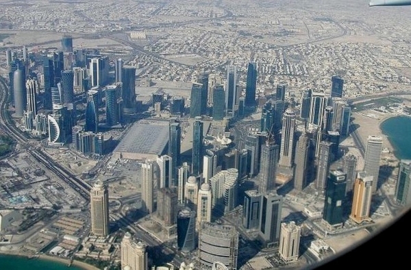 Zdjęcie z Kataru - Doha z lotu ptaka