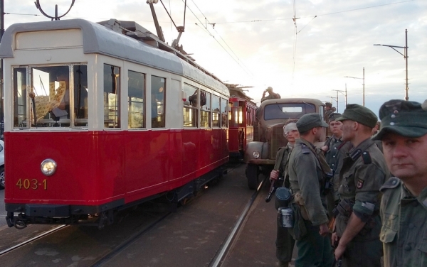 Zdjęcie z Polski - Na planie "Kuriera" na Moscie Poniatowskiego w Warszawie