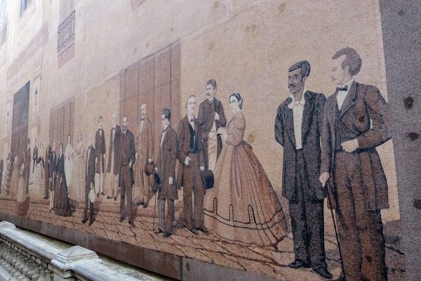 Zdjęcie z Kuby - wspaniały, piaskowy mural zlepiony z bagatela: 25 ton piachu! 