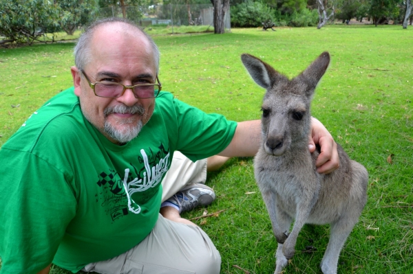 Zdjęcie z Australii - Z nowym znajomym :) Pozdrawiam Travelmaniakow :)