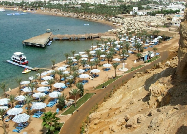 Zdjęcie z Egiptu - plaża hotelowa