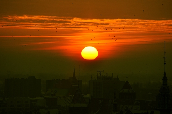 Zdjęcie z Polski - Wschód słońca- Gdańsk