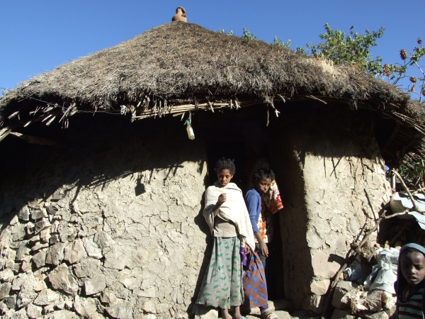 Zdjęcie z Etiopii - w wiosce Amharów