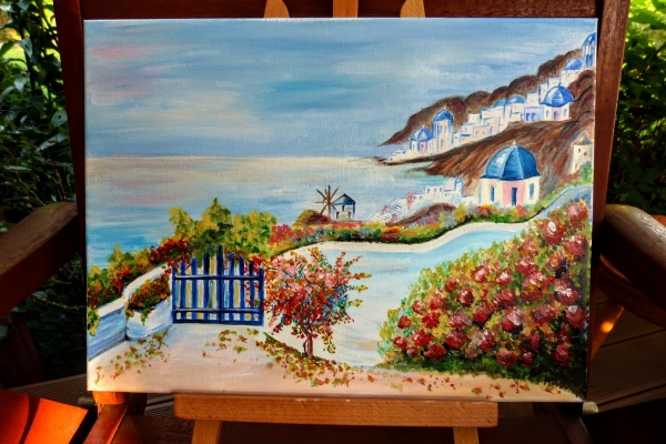 Zdjęcie z Polski - inna wersja "Santorini" zawisła na ścianie w domu mojej przyjaciółki... 😄