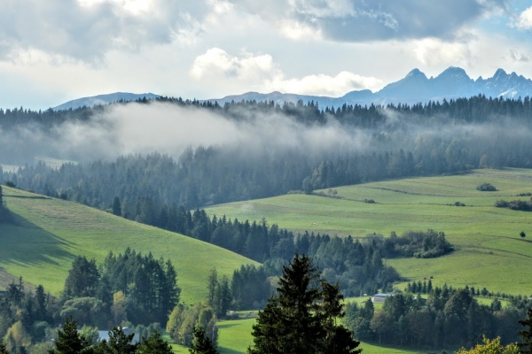 Zdjęcie z Polski - mgły prawie opadły i Tatry są jak na dłoni ...